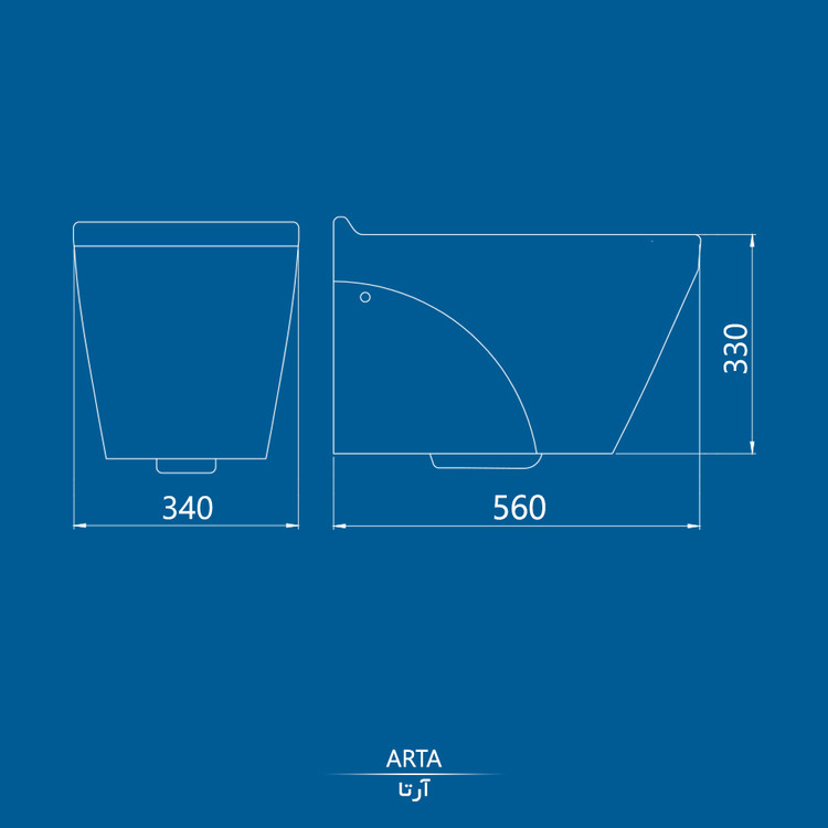توالت فرنگی وال هنگ آرتا