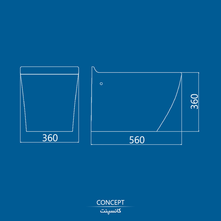 توالت فرنگی والهنگ کانسپت