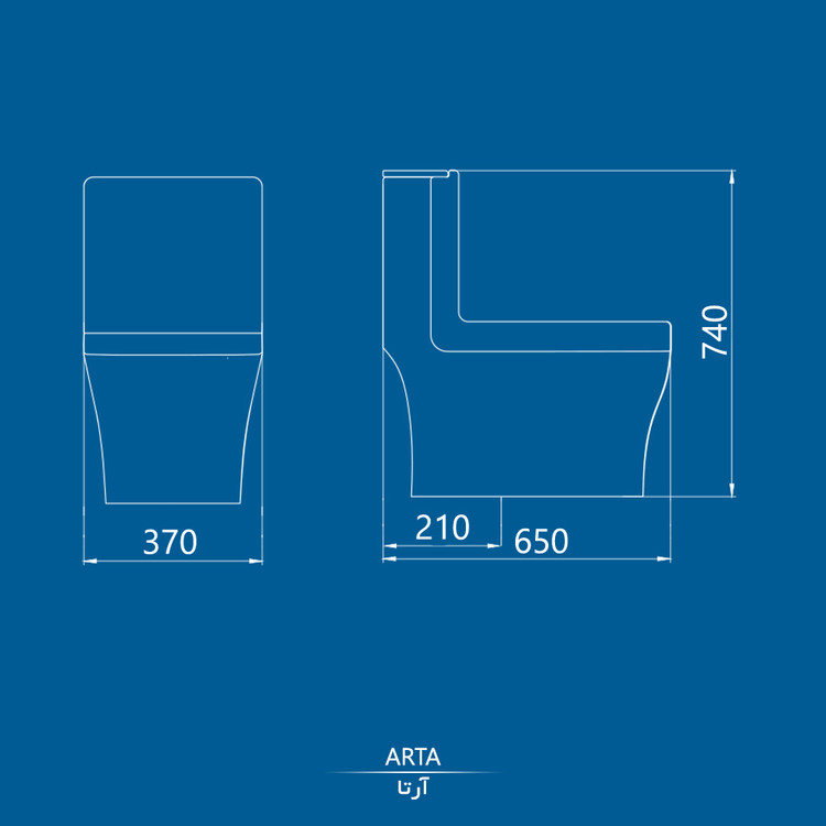 توالت فرنگی مونوبلاک آرتا