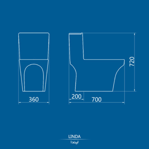 توالت فرنگی منوبلاک لیندا