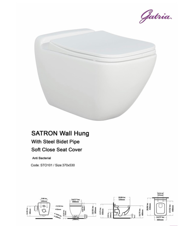توالت وال هنگ گاتریا مدل ساترون